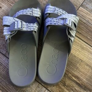 Chaco Women's Sandals in Gray and White